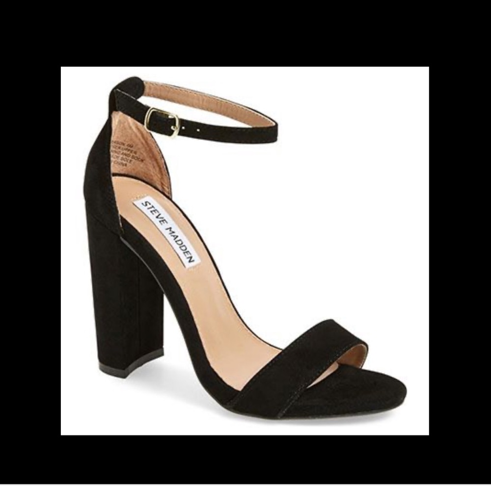 Steve Madden black suede heels